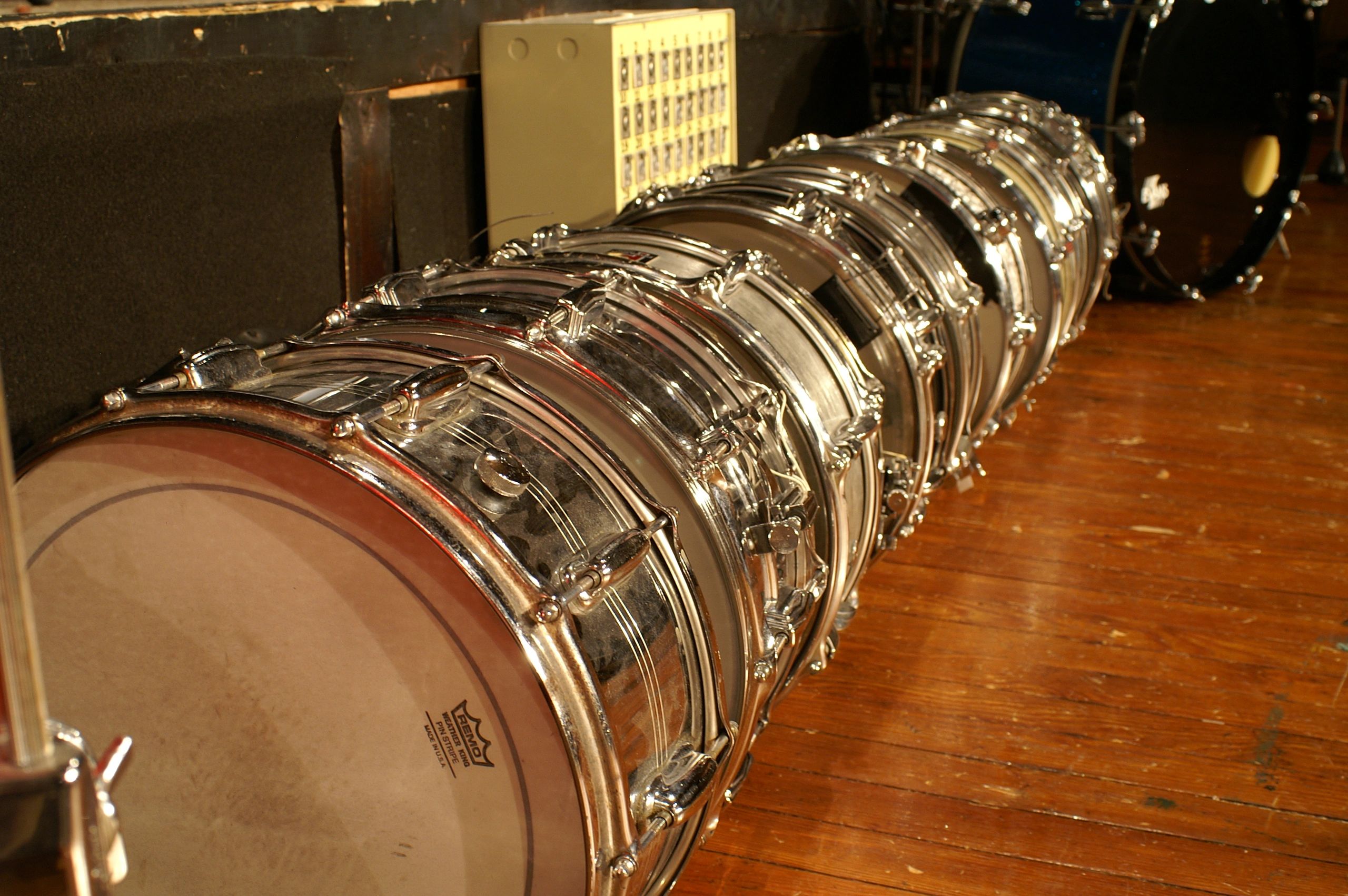Row of snare drums